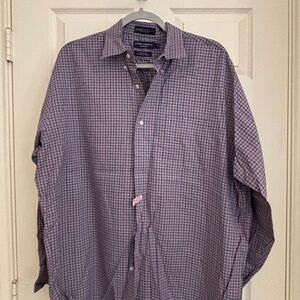Daniel Cremieux Men's Purple and Blue Plaid Shirt